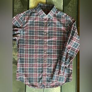 Untuckit Shirt Medium Like New Cotton Flannel Slim Fit Wrinkle Free Purple Blue